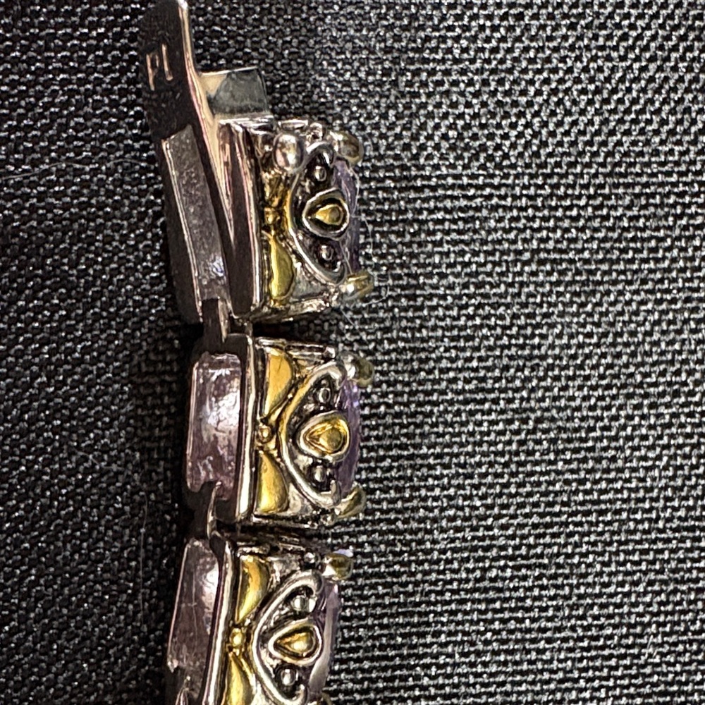 Vintage Park Lane purple lilac Impressions Bracelet - Picture 5 of 6